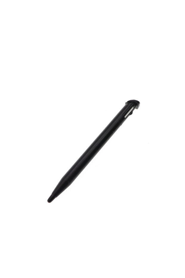 قلم لمس بلاستيكي أسود قطعتين لجهاز ألعاب 2DSLL و2DSXL الجديد، مصنوع من البلاستيك والمعدن، قابل للتمديد، مع شاشة لمس.