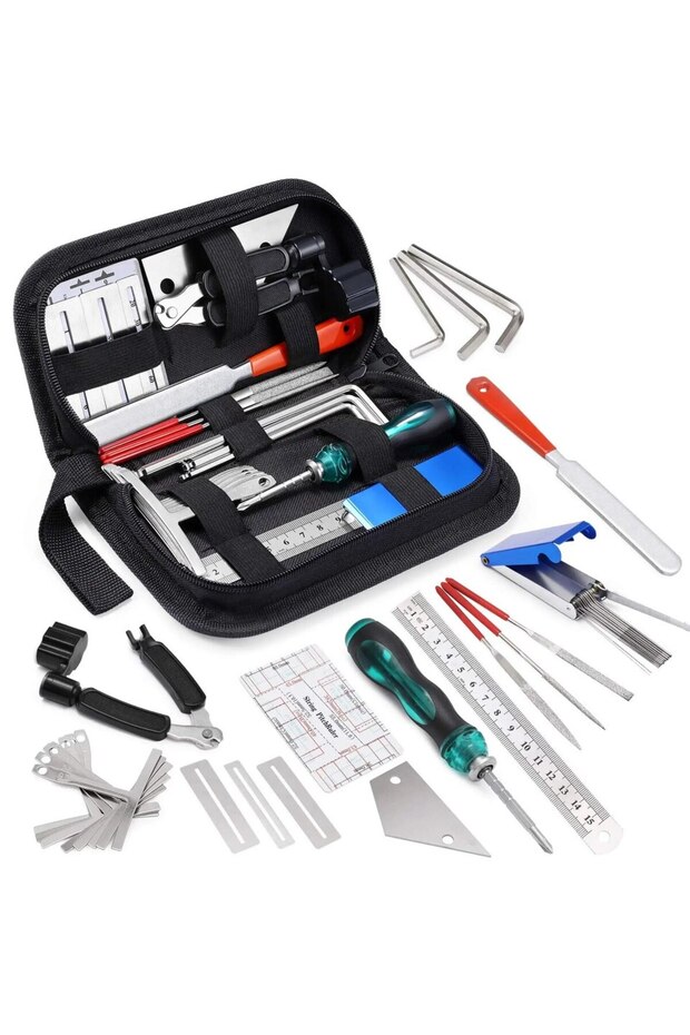 25 PCS Miwayer 25/45/72 Guitar Repairing Tools Kit Setup Kit with Carry Bag Perfect Gift for Music O