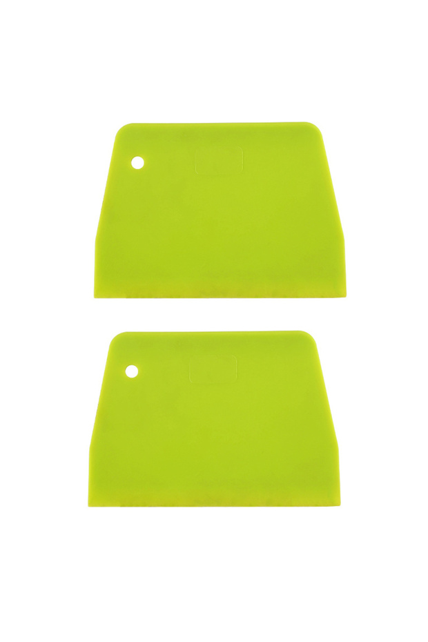 green 2pcs 2 PCS Baking Tool Plastic Scraper DIY Pastry Cream Spatula Trapezoidal Dough Cutting Knif