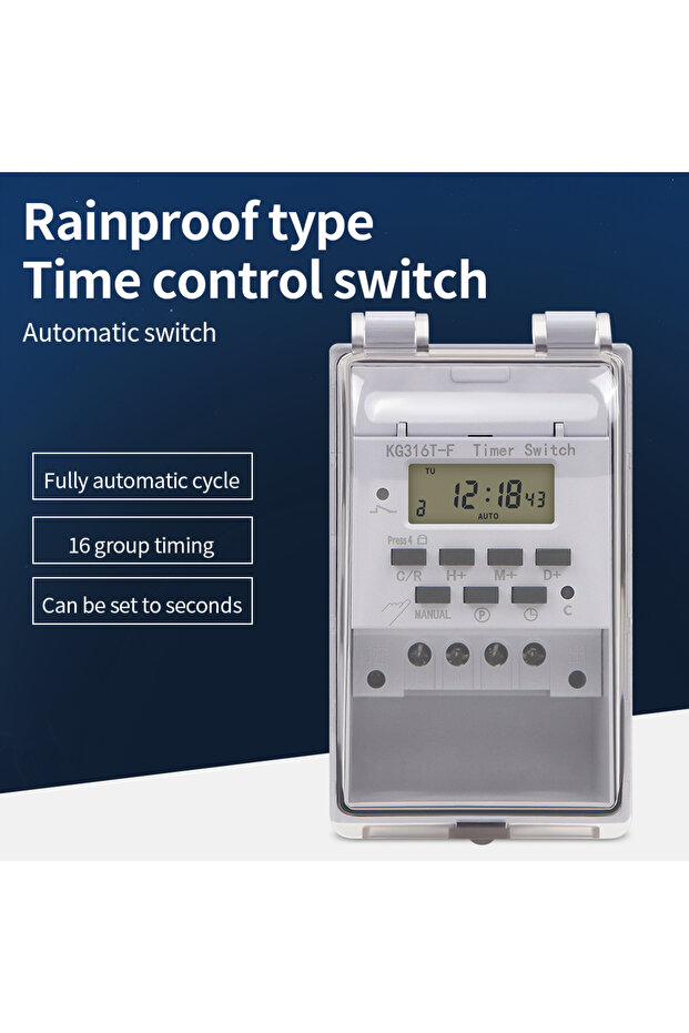 Automatic Digital Timer Switch Relay 168 Hours Weekly 7 Days Programmable Timer Controllor With O... - 1