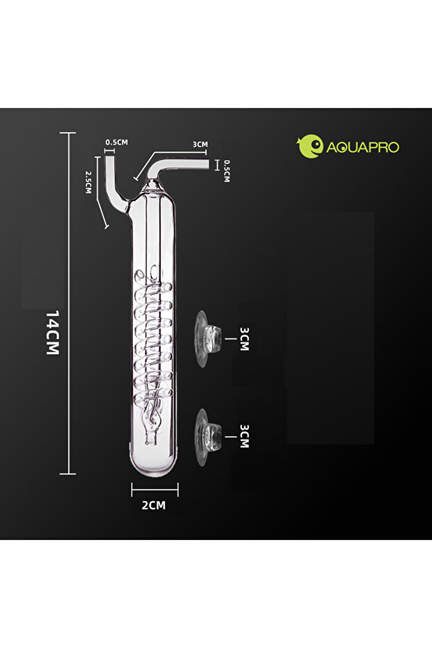 Normal counter Aquarium Spiral Bubble Recorder Diffuser Counter Glass Carbon Dioxide CO2 Atomizer AD