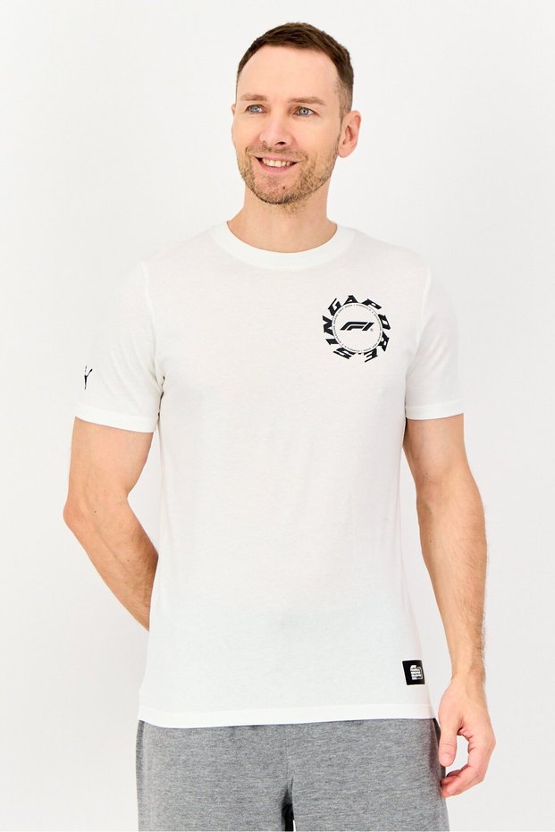 Men Sportswear Fit Short Sleeve Outdoor T-Shirt, White