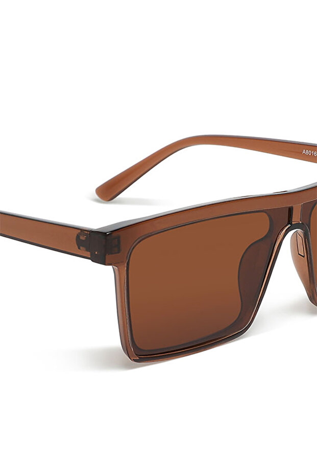Women Flat Rim Sunglasses In Brown