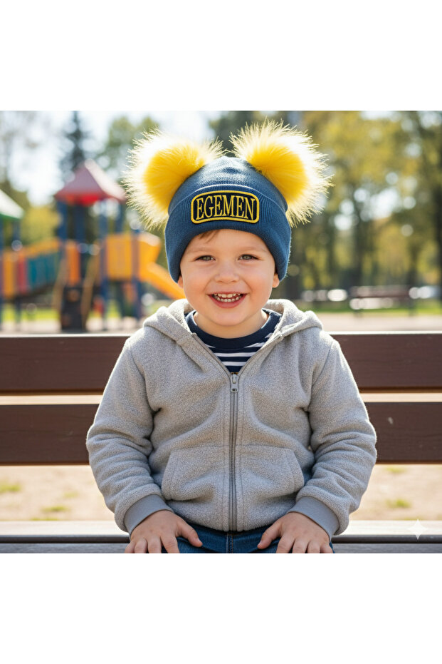 İsimli ponponlu bere - 1