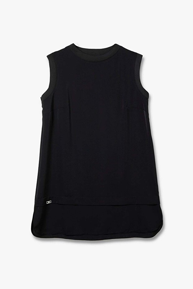 Şifon Dokulu Basic Tunik - 1