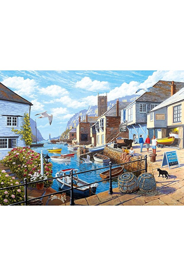 500 Parça Tranquil Harbour Puzzle - 1