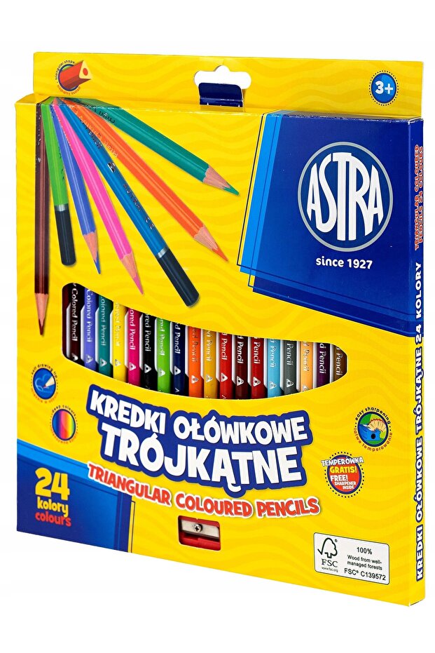 Triangular pencil crayons 24 colors - 1