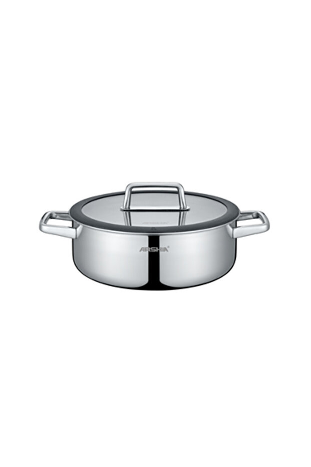 Triply Stainless Steel Double Handle Frypan with Lid 30cm – Non-Stick