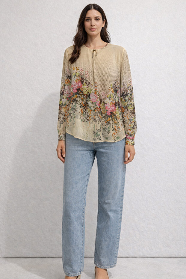 Floral Patterned Blouse - 1