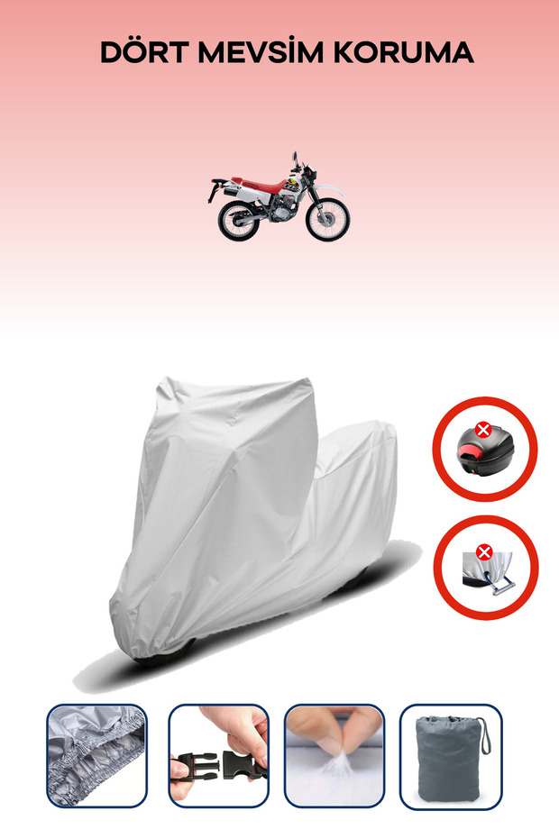 Gray Rear Case Lock Incompatible Honda Xlr 125 Compatible Motorcycle Tarpaulin, 4 Seasons