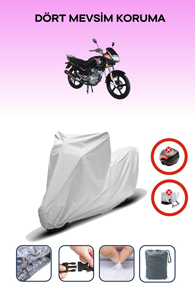 Gray Rear Bag Lock Incompatible with Arora Ar 125-43 Compatible with Yebere Motorcycle Tarpaulin, 4 Seasons