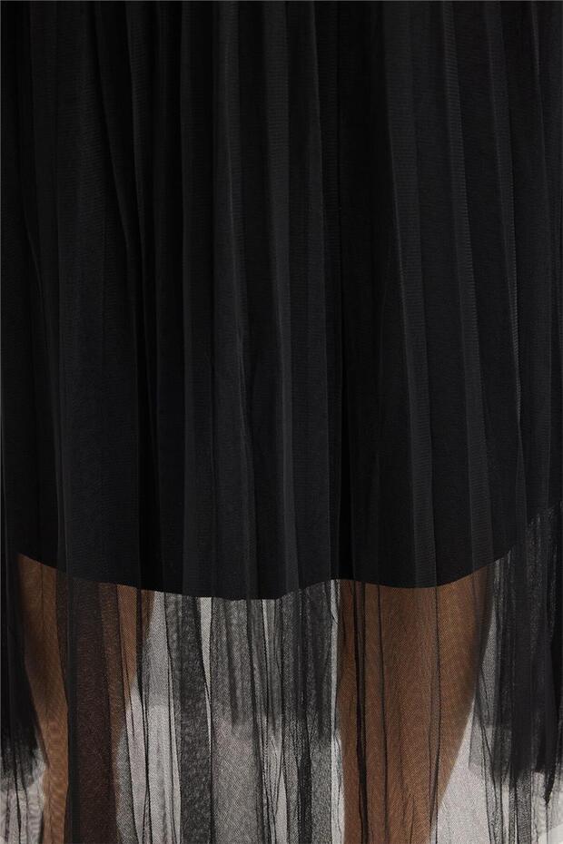 Tül Pliseli Etek - 4