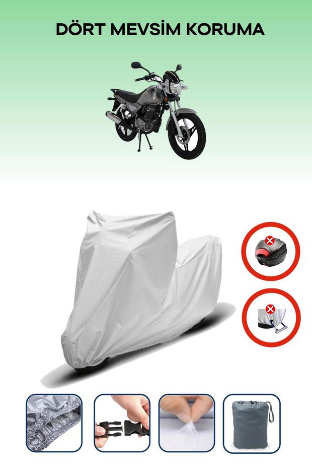 Gray Rear Bag Lock Incompatible Mondial 125 Mc Roadracer Compatible Motorcycle Tarpaulin, 4 Seasons