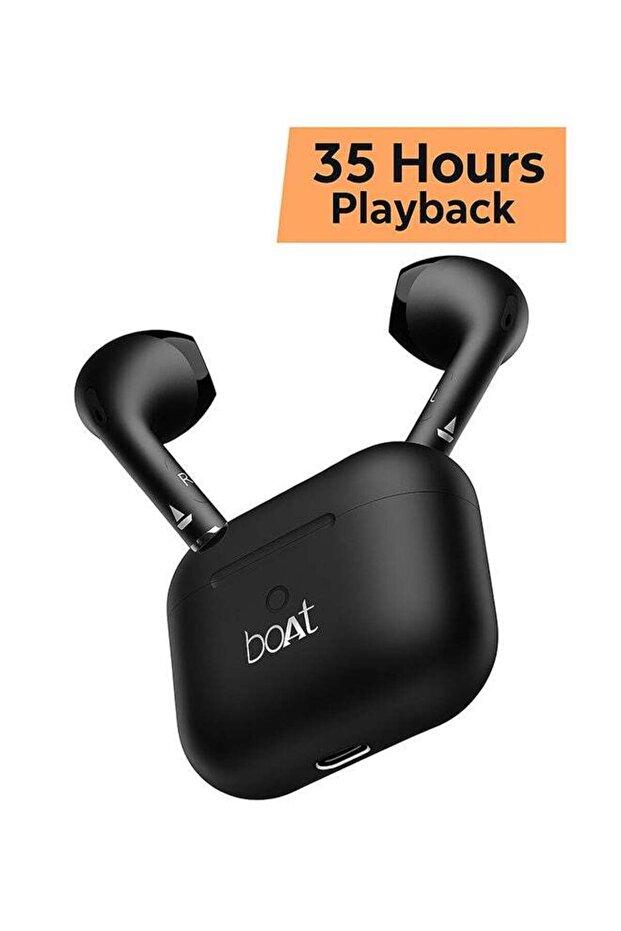 Airdopes Alpha With 35 HRS Playback, 13mm Drivers, Dual Mics ENx & Beast Mode Jet Black
