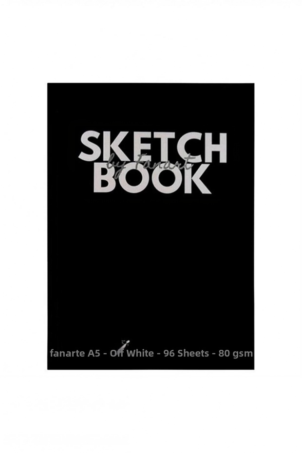 Academy Sketch Book Hard Cover Sketchbook 80Gr A4 96 Sheets - Black