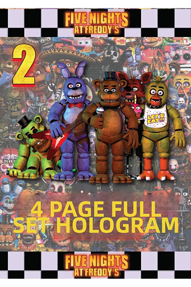 مجموعة ملصقات هولوغرام فايف نايتس آت فريديز (FNAF) 2