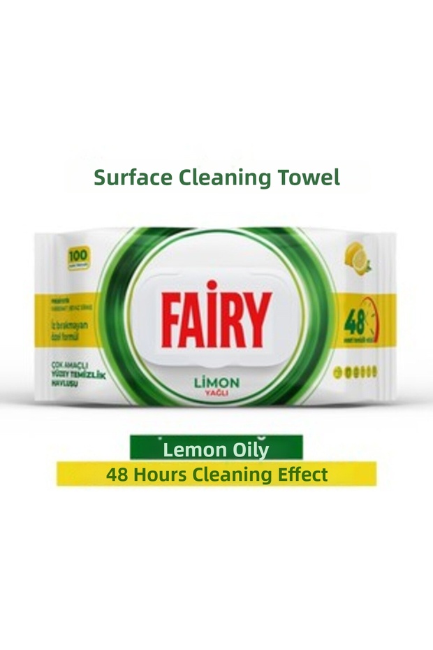 منشفة تنظيف متعددة الأغراض بزيت الليمون - 100 قطعة