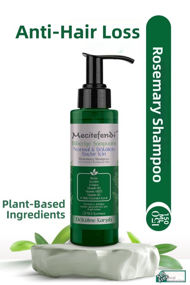 150ml Strengthening Rosemary Shampoo for Hair Loss and Damaged Hair - Biotin&Ceratin&Collagen