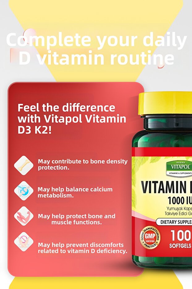 D3 K2 100 كبسولة طرية - 2