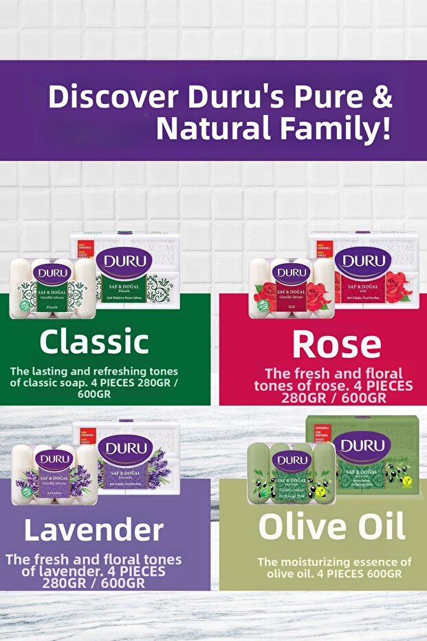 600Gr Bath Soap Rose - 6