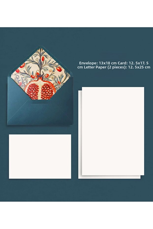 Green Envelope with Pomegranate Pattern - 2