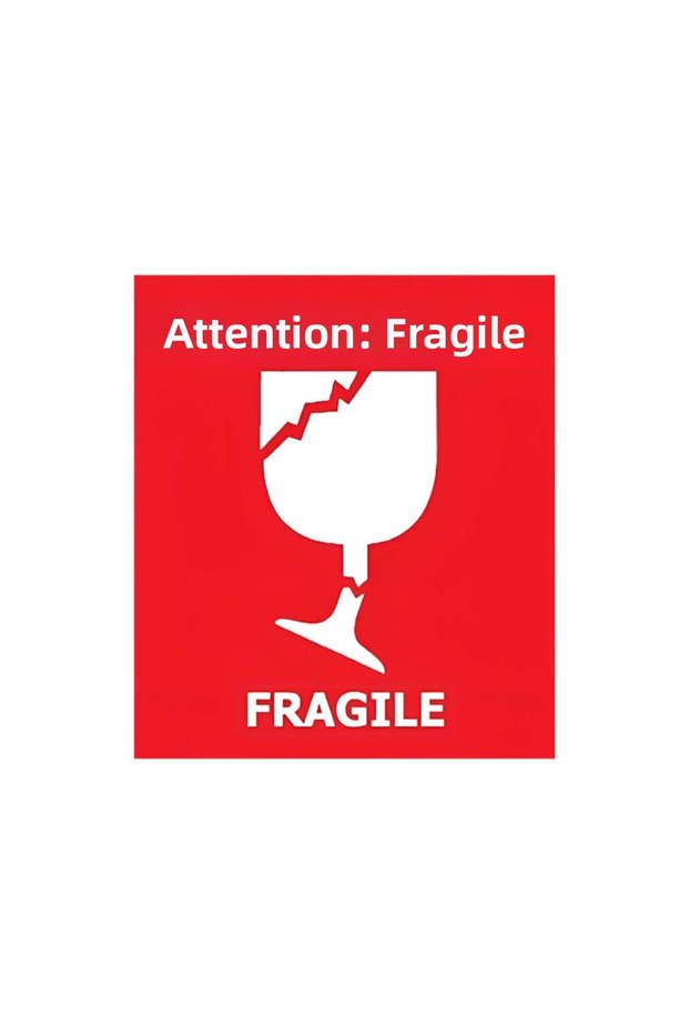 Attention Broken Label (7X8Cm) - Roll of 100 | Insurance of Your Cargo