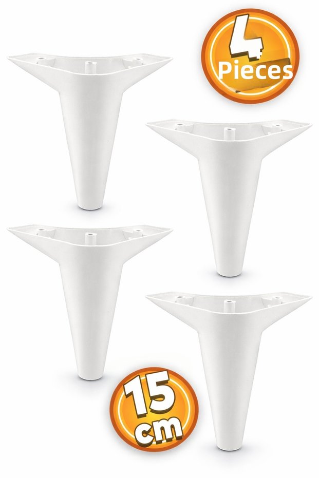 Aspen Luxury Furniture Sofa Armchair Tv Unit Plinth Leg Feet White 15 cm Leg (4 Pcs)