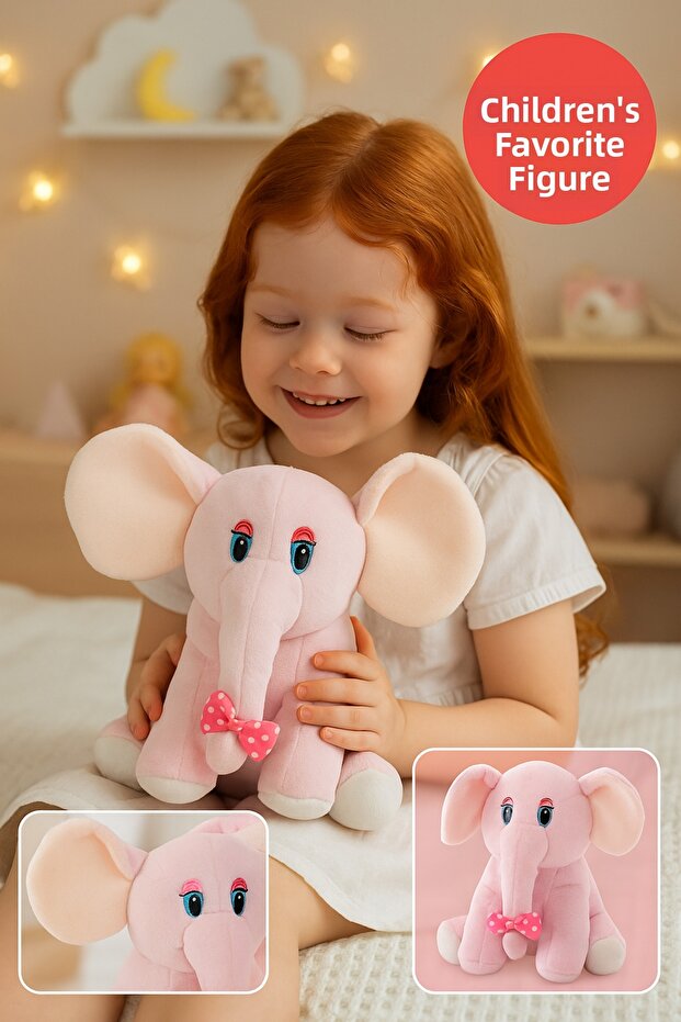 White Elephant Plush Toy 20×17 cm – Nursery Decor, Cute Baby Gift, Soft Plush Figure