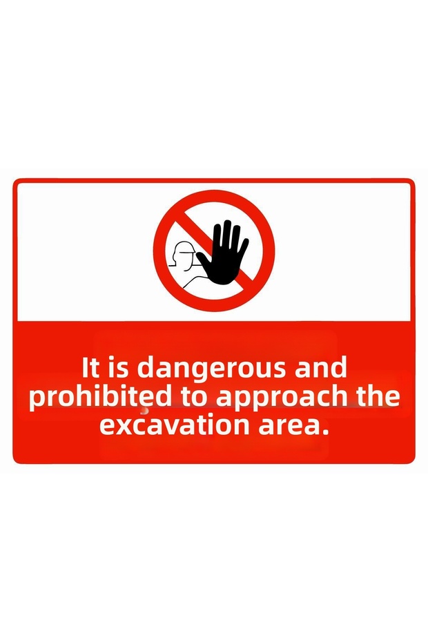 Approaching the Site Is Dangerous and Prohibited Isg Warning Sign Pvc A5 15X21 cm