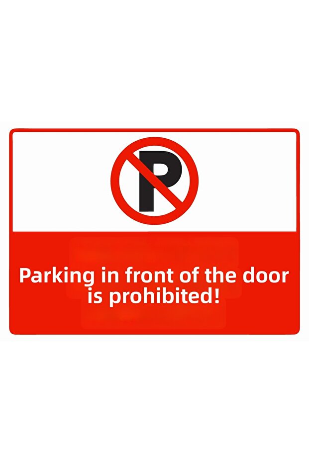 Parking in Front of the Door Is Prohibited! Isg Warning Sign Pvc A5 15X21 cm