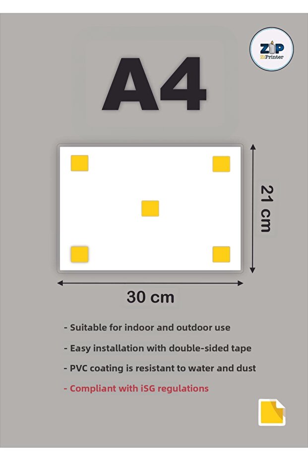 Quality First. If Quality Increases, Costs Decrease Isg Warning Sign Pvc A4 21X30 cm - 2