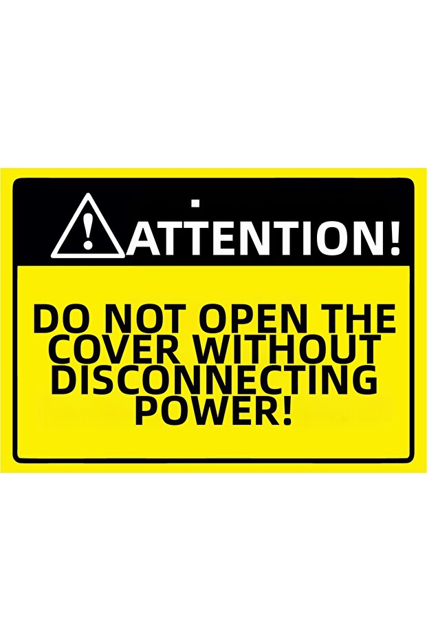 Attention! Turn on the Lights Without Cutting Off the Power! Isg Warning Sign Pvc A4 21X30 cm