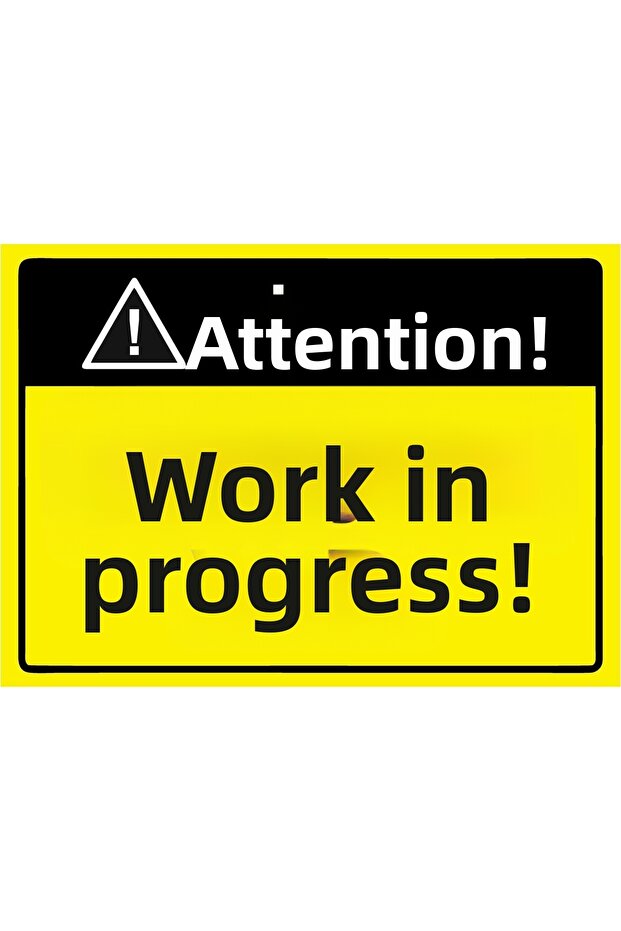 Attention! Work Var Isg Warning Sign Pvc A4 21X30 cm