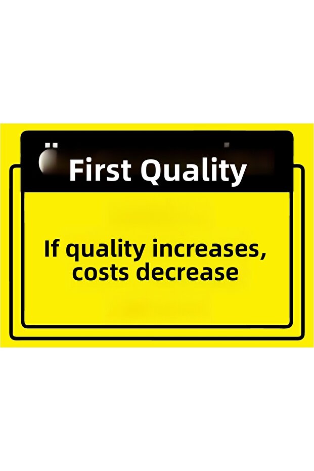 Quality First. If Quality Increases, Costs Decrease Isg Warning Sign Pvc A3 30X42 cm - 1