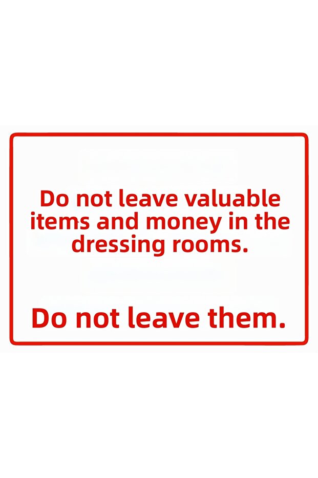 Do Not Leave Your Valuables and Money in the Locker Rooms Isg Warning Sign Pvc A5 15X21 cm