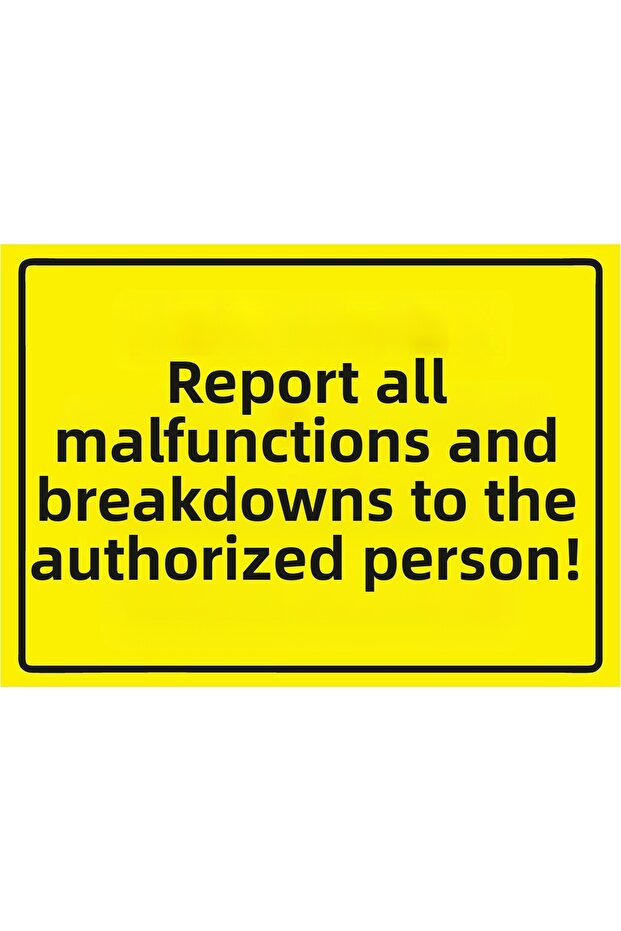 Any Repairs and Disassembly, Inform the Authority Isg Warning Sign Pvc A3 30X42 cm