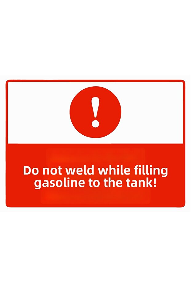 Tanka Benzin Doldurken Kayan Yapma Isg Warning Sign Pvc A4 21X30 cm