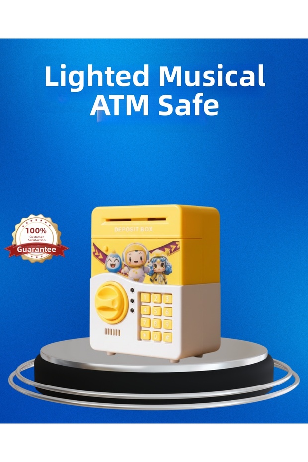 Mtxdpn Yellow Electronic Password Coin (224950) Savings Bank for Children