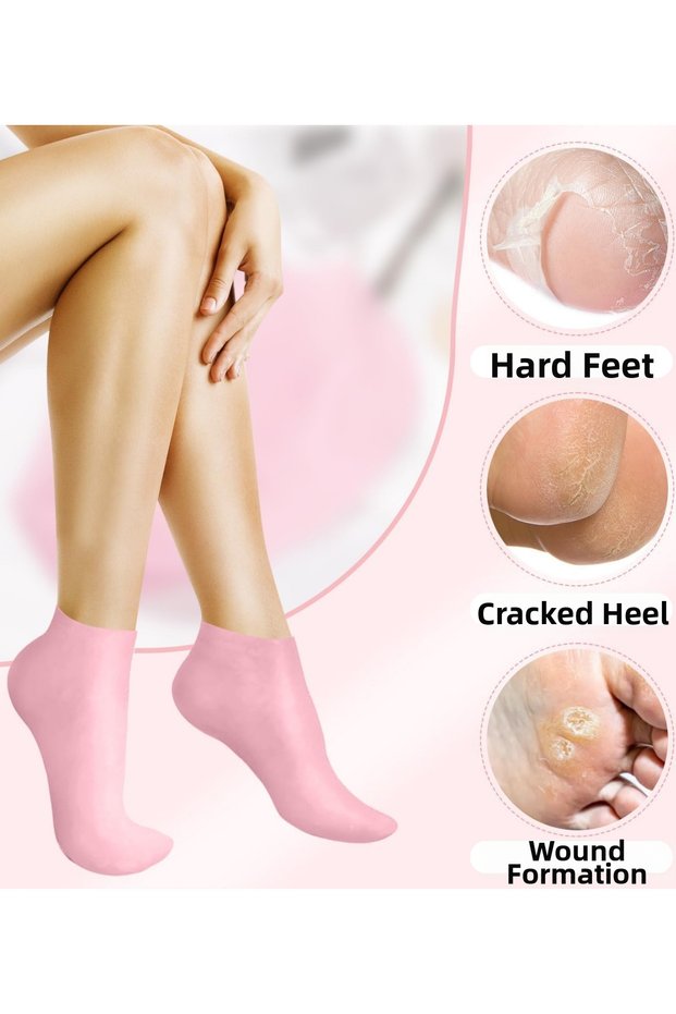 Silicone Gel Heel Anti-Cracking Dead Skin Remover Moisturizing Foot Care Socks