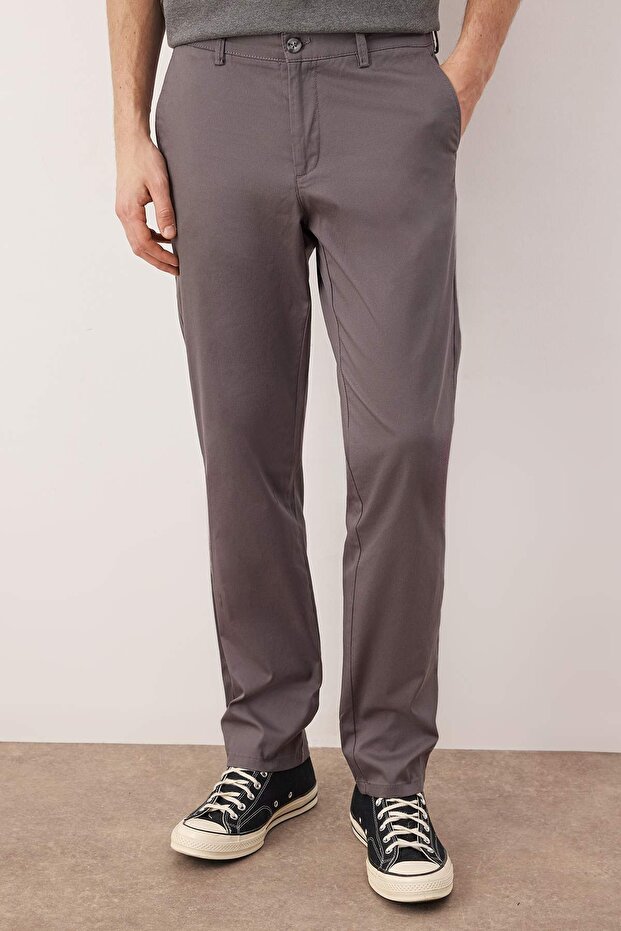 Gri Erkek Dokuma Kumaş Pantolon TMNAW26PL00031 - 4