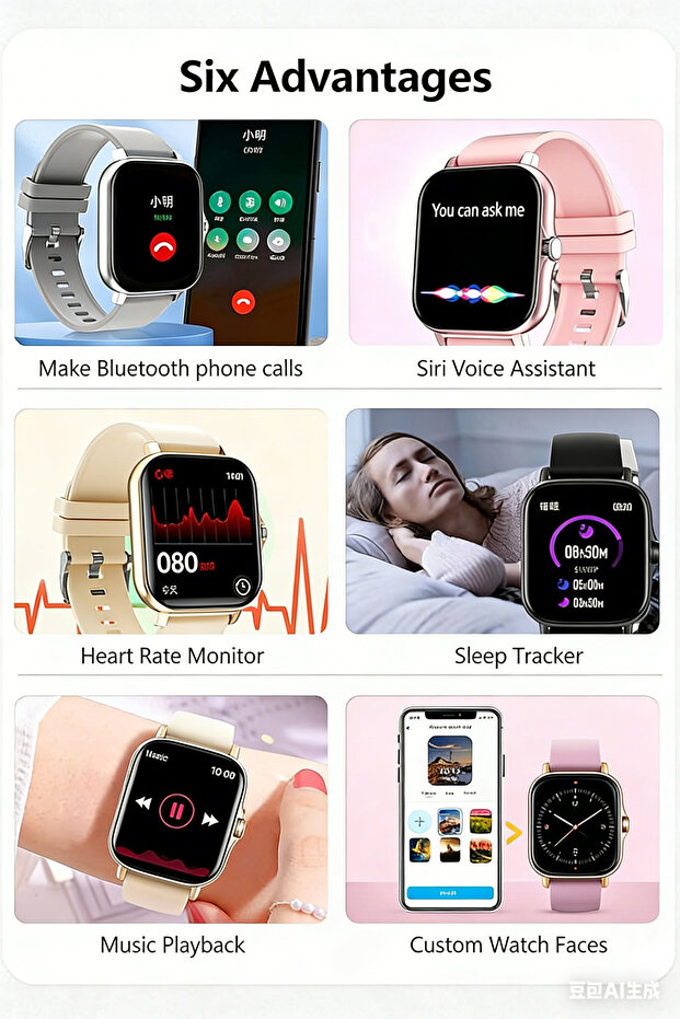 Smartwatch IP67 Waterproof – Bluetooth Call, 1.69" Heart Rate & SpO2 Sleep Monitor, 140 Sports Modes - 7