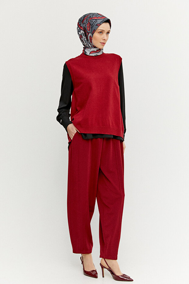 Süs Düğmeli Pencereli Süveter - 7