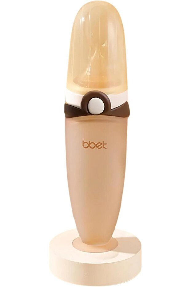 Silicone Baby Food Feeder Bottle with Flip Button - 120ML BPA-Free Squeeze Feeder for Toddler
