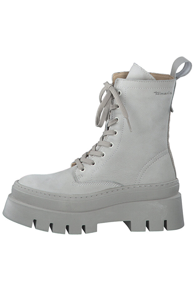 Damen Elegante Stiefelette 1-25843-29 Grau 215 Soft Grey Uni Leder mit Removable Sock - 5