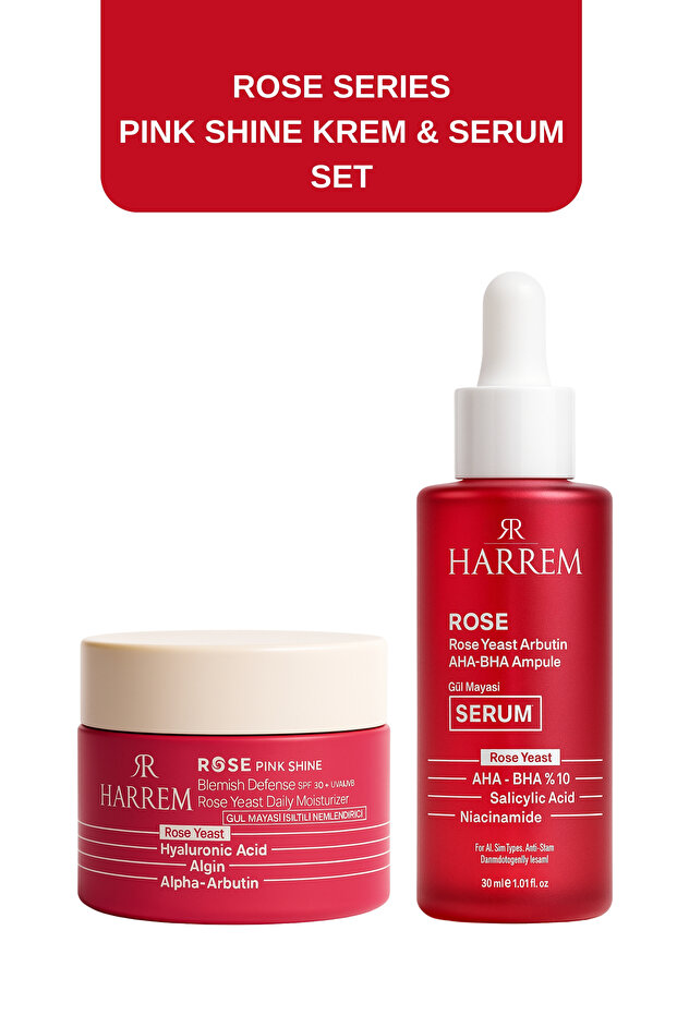 Rose Series Care Serum-Rose Series Pink Shine Cream Set