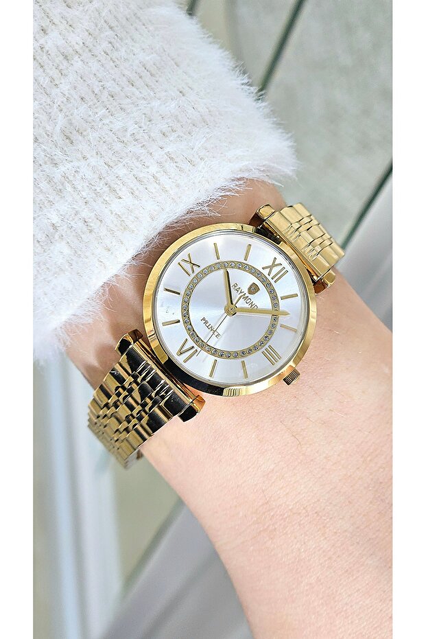 Rym-213055 Quartz Women's Watch - 2 Years Warranty Gold-White