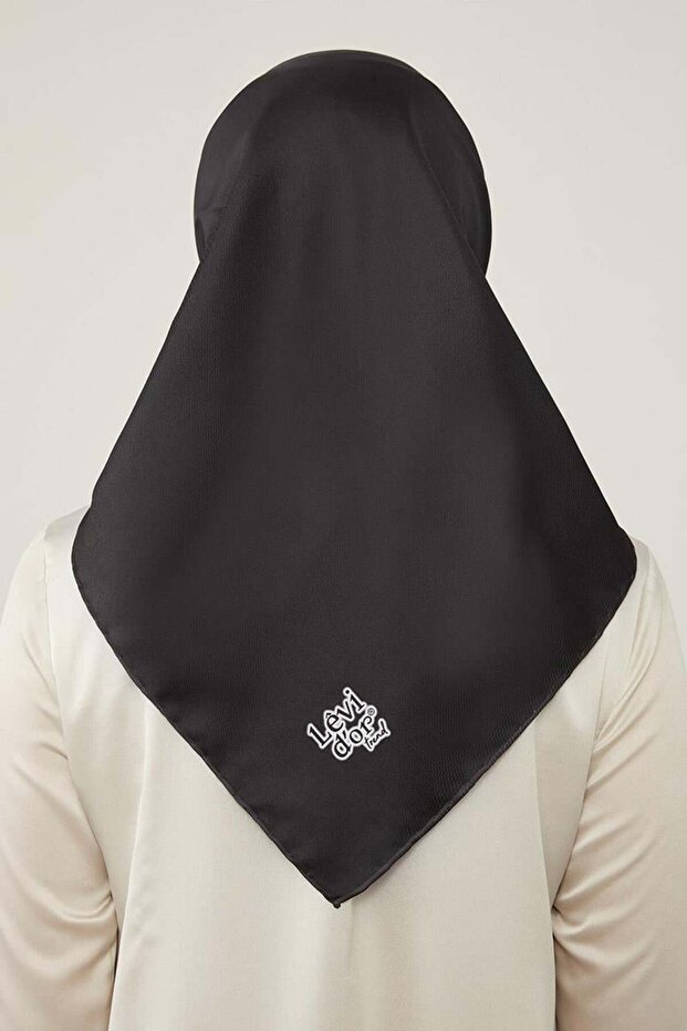 SİYAH Trend Düz Eşarp - 4