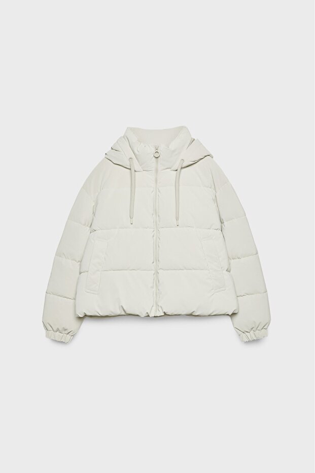 Kapüşonlu şişme mont - 5