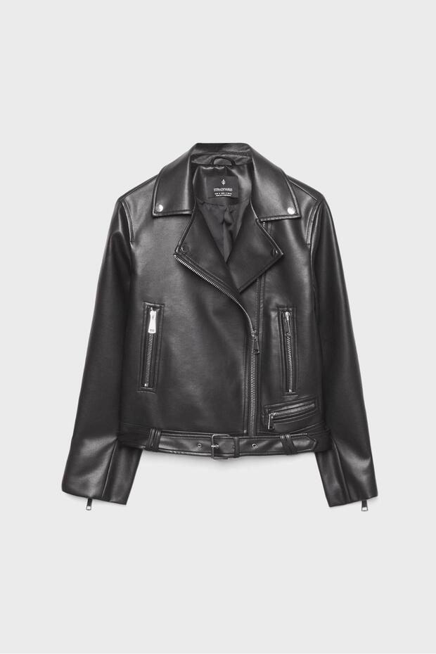 Suni Deri Biker Ceket - 5