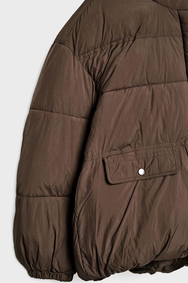 Kapüşonlu Dolgulu Mont - 7